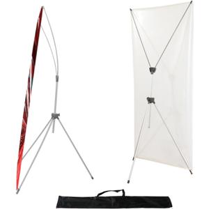 YDisplay X Banner Stand Adjustable Fit Banner Size from 23"X63" to 32"X78" Portable Oxford Bag for Trade Show Exhibition Market,2 Pack