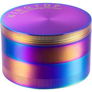KINGTOP 3 Inch Large Grinder, Zinc Alloy Mills (Colorful)