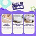 ComfyBumpy 2-Pack Bed Rail for Toddlers 55.5" L x 19.5" H | Toddler Bed Rails for Twin, Full, Queen & King Mattress Size | Swing Down Rail Guard | Mattress Side Rail for Kids | White