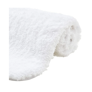 GORILLA GRIP Premium Luxury Bath Rug, Absorbent, Soft, Thick Shag, Plush Bathroom Mat Rugs, Machine Washable, Microfiber Quick Dry, Mats for Shower, Bathtub and Floor Accessories, 24x17, White