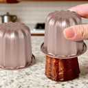 6 PCS Canele Molds, 2.8 Inch Canele Mold Cake Pan, Carbon Steel Cupcake Pan, Nonstick Muffin Pan Cake Mold Pastry Baking Tool