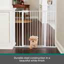 MYPET North States Extra Tall & Wide Walk Thru EasyPass Pet Gate with Patented Adjustable pet Door: 29.75 - 52 Wide Dog Gate. Pressure Mount, No Tools Needed. Dog Gates for House, 41" Tall, White