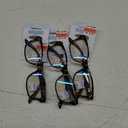 3 Pack Blue Light Blocking Glasses Women/ Men, Round Fashion Retro Frame, Vintage Fake Eyeglasses with Clear Lens (Black x3)