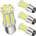 1142 1076 1130 1176 1075 S8 BA15D LED Bulbs, Super Bright 3014 105SMD LED Replacement for 12 Volt RV Camper Trailer Boat Trunk Interior Lights 4-Packs White