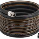 Giraffe Tools Garden Hose 50ft x 5/8", Custom Length, Heavy Duty, No Kink, Flexible, Rubber Garden Hose, Leakproof Water Hose with Male to Female Fittings, 600 Burst PSI