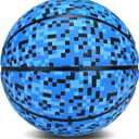 Official Rubber Basketball Outdoor Indoor Mens Basketball for Kids Youth Teen Boys and Girls Gift Ideas(Without Pump) Size 5
