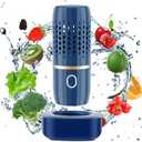 Cudinham Fruit and Vegetable Purifier Cleaner Washing Machine Capsule Shape Disinfection OH-ion Purification Technology for Cleaning Veggie Grains Rice Meat Seafood, Blue