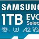 Samsung EVO Select microSD Memory Card + Adapter, 1TB microSDXC, Up-to 160 MB/s, 4K UHD, UHS-I, C10, U3, V30, A2, for Mobile Phone, Smartphones, Nintendo-Switch, and Tablets (MB-ME1T0SA/AM)