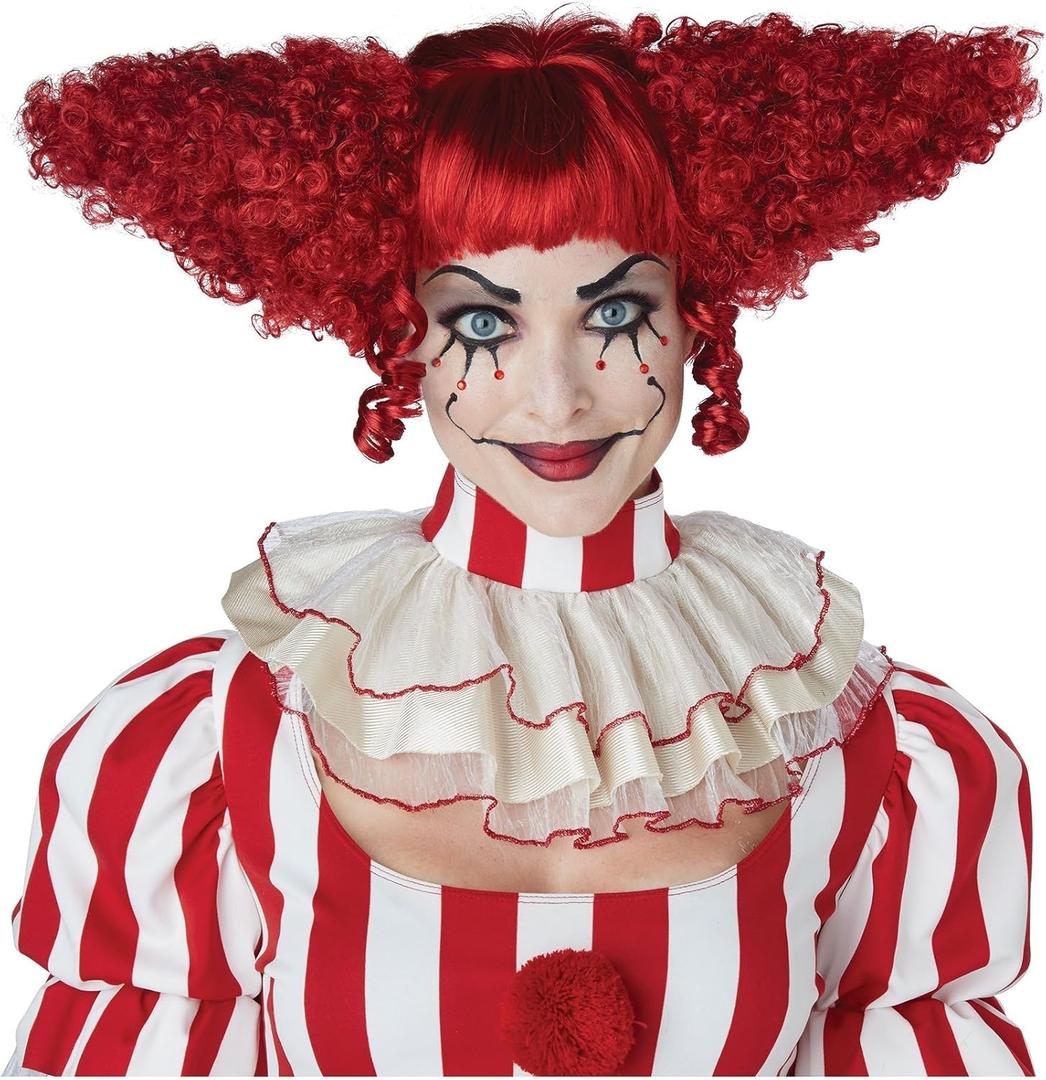 California Costumes, Creepy Clown Wig, Red California Costumes, Creepy Clown Wig, Red