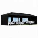 Garvee 10'x30' Party Tent, Outdoor Wedding Canopy Tent | with 5 Removable Sidewalls, Waterproof Heavy Duty Gazebo Shelter for Parties BBQ Events Garden Backyard Patio, Black