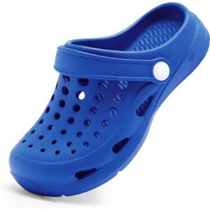 Cubufly Kids Garden Clogs Boy Girl Slip on Water Shoes Children Sandals for Indoor Outdoor(3 Big Kid, Klein Blue) (Blue)