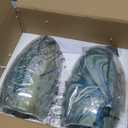 2 Pack Ink-blue Oval Glass Lamp Shade,7.8in Height,4in Diameter,1.57in Fitter,Hand Blown Art Light Fixture Glass Lamp Shade Replacement for Pendant Light Shades Only,Mini Chandelier Shades - by GO&SO