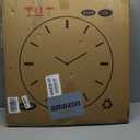 Large Wall Clock for Living Room Decor24 Inch Blue Round Wood Clock for Bedroom,Coastal Vintage Rustic Clock for Farmhouse Kitchen