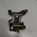 PoyPet Reflective Soft Breathable Mesh Dog Harness Choke-Free Double Padded Vest with Adjustable Neck and Chest(Military Green, S)