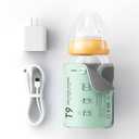Portable Bottle Warmer, Baby Milk Heat Keeper with LED Display, USB Warmer Bottle for Car Travel, Green Bottles Warmers on The go