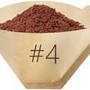 3 x Mongdio #4 Cone Coffee Filters 8-12 Cups, Disposable Coffee Filters, Natural Unbleached Coffee Filters for Drip and Pour Over Coffee Maker - 100 Count