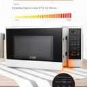 Commercial Chef 1.1 Cu. Ft. Countertop Microwave Oven, Touch Controls with Digital LED Display, 1100W Microwave, Push Button Door, 10 Power Levels, CHCM11100W, White