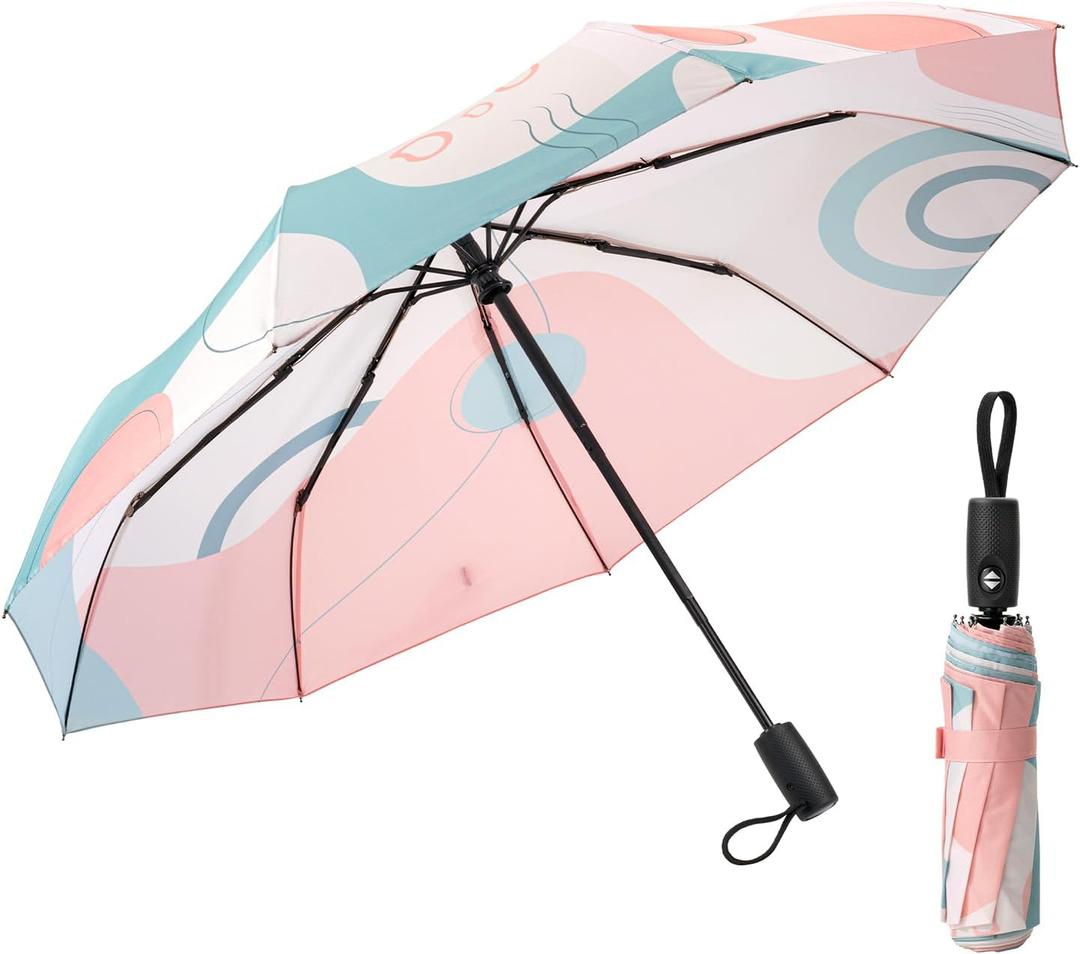 Mr. Pen- Windproof Travel Umbrella, Automatic Umbrellas for Rain, Compact (Boho)