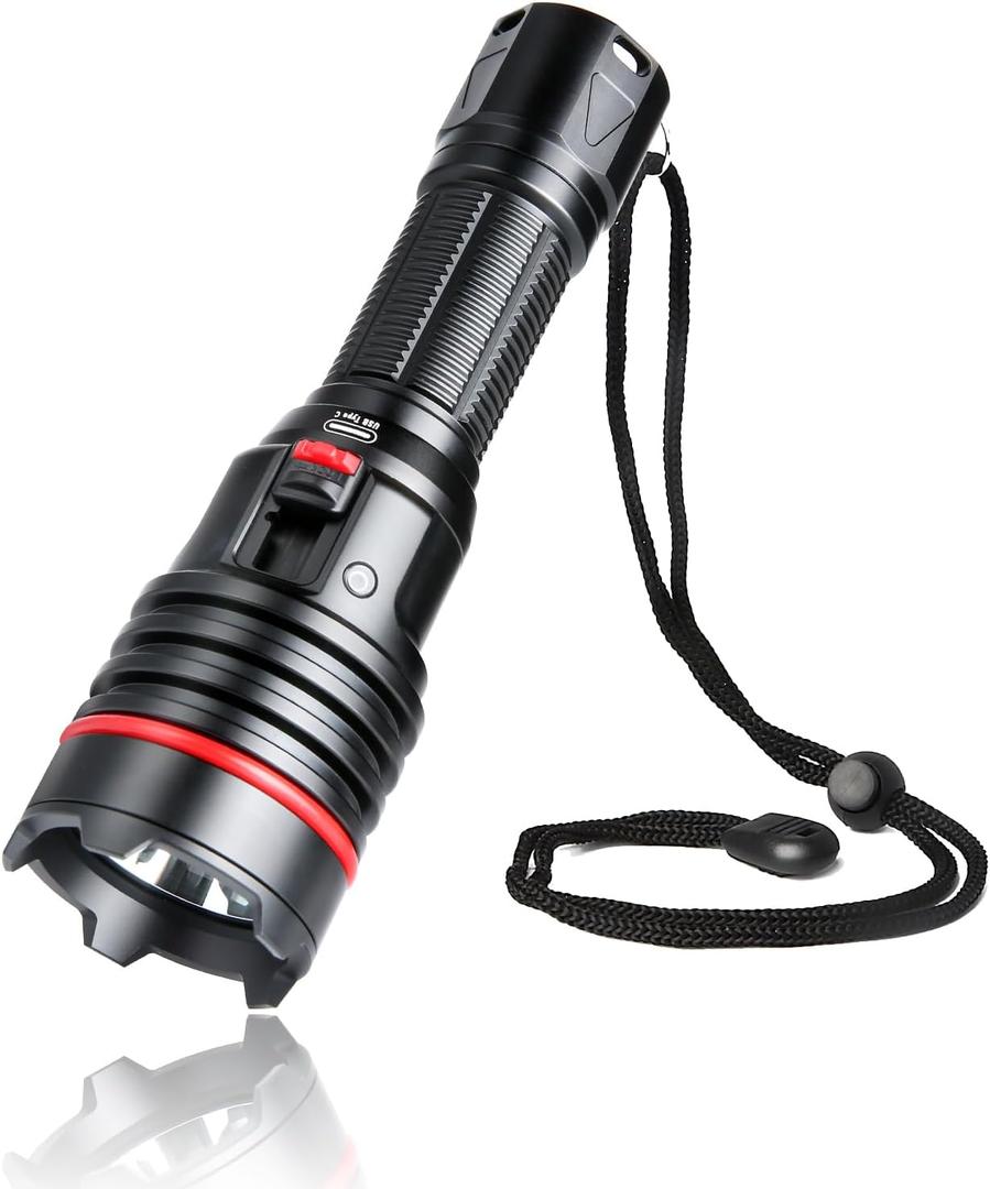 Dive Light, Underwater Flashlight, 2000Lumens Dive Lights Scuba Diving, Diving Flashlight with Type-C Charging for Professional Underwater Sport, Underwater 100m Flashligh (SM-16)