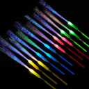 Kasyat 10 Pieces Fiber Optic Wand Light up Glow Stick LED Colorful Flashing Wands for Party Favors(Classic Color)