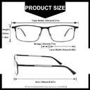 5 Pack Reading Glasses for Men,Metal Full Frame Blue Light Blocking Spring Hinges Readers,Anti Glare/UV/Eyestrain +2.0