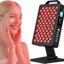 Red Light Therapy for Face and Body, 630nm 660nm 810nm and 850nm Near Infrared Light Therapy Panel, 70 Dual Chip LEDs, High Power LED Light Therapy Device for Skin Care, Sleep, Pain Relief. M70 (Black)