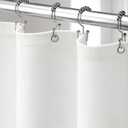 Linen Shower Curtain White, Fabric Boho Farmhouse Shower Curtains for Bathroom Cotton Natural Cloth Liner Set 72" W x 78" L
