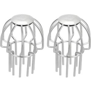 PATIKIL Gutter Guard 2 Inch, 2pcs 304 Stainless Steel Down Pipe Filter, Anti-Blocking Line Cap Drain Cover Downspout Protector for Blockage Leaves Debris