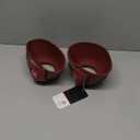 Harrison Howard Rubber Pull-on Bell Boots with Fleece Lining and Touch-Close Tapes Hoof Overreach Protection for Horses (Wine Red)