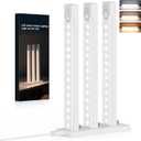 3-Pack Under Cabinet Lighting with charging station 8-Inch Rechargeable Motion Sensor Light Indoor 3 Color Dimmable Closet Light, USB Stick on LED Magnetic Under Counter Lights for Kitchen Stair