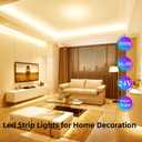 RadiantFlux Warm White Led Strip Lights for Bedroom, 16.4ft 300Leds, Dimmable,Flexible, Super Bright LED Tape Lights for Living Room, Kitchen, Vanity Mirro Indoor Use