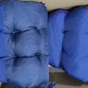 Outdoor Adirondack Chair Cushions Set of 2, Non-Slip Waterproof High Back Tufted Patio Seat Pads for Porch Rocking Chair 44"x19.6"x4.7", Navy Blue