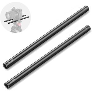 NEEWER 15mm Rod (12"/30cm Long, 2 Pack), Aluminum Alloy Extendable 15mm Extension Rods for 15mm LWS Rod Rail System Shoulder Rig Video Rig Baseplate, SR023