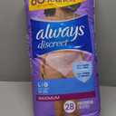 Always Discreet Adult Diapers for Women, Incontinence Underwear, Postpartum Essentials, Disposable Briefs, Max Absorbency, Bladder Leak Protection, Large, 17ct