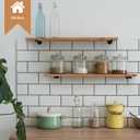 Pipe Shelf Bracket Set of 10 Heavy Duty Floating Shelf Bracket 12 Inch Metal DIY Industrial Pipe Shelving Hardware for Wall Closet, Black