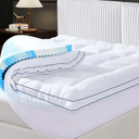 Full Dual Layer 4 Inch Memory Foam Mattress Topper, Relax Body, Relieve Pain and Aid Sleep - 2 Inch Fluffy Pillow Top Full Mattress Topper and 2 Inch Cooling Gel Memory Foam, 2X Support