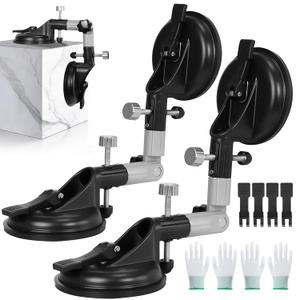 DEWINNER 2 PCS 90-270 Degree Adjustable Granite Seam Setter with 6 in Suction Cups Seam Joining and Leveling, Countertop Leveler Tools for Granite, Stone, Marble, Slab, Quartz