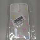 EYZUTAK Case for iPhone 13, Clear Cute Ribbon Bowknot Pattern Aesthetic Transparent Phone Case Raised Camera Protection Stylish Slim Soft Durable TPU Protective Cover for Women Girls - Colorful