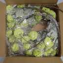 INQCMY Artificial Flowers 12 Pcs Ball Chrysanthemums for Weddings Silk with Stemsdiy Champagne Bouquets Indoor and Outdoor Decoration Kitchen Table Decor (Dark Green)