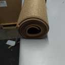 6ft Natural Jute Hallway Runner Rug Non Slip Washable, Rubber Backed Long Indoor Entryway Runner, Absorbent Kitchen Carpet Sink Rug, Camel