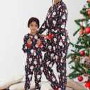 Matching Christmas Onesie Pajamas for Family/Couples, Cute Printed One-piece Pjs, Xmas Holiday Adult Hooded Sleepwear (Blue)