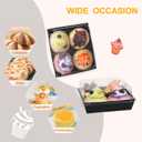 150 Pack Charcuterie Boxes with Clear Secure Lids, 5.3x4.9x2.5 Inches Black Square Disposable Food Containers Cookies Boxes for Sandwich, Pastry, Dessert