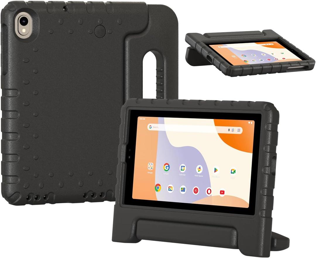Bolete Kids Case for Onn 7 Inch Tablet Case Gen 4 2024 (Model:100135924), Kids-Friendly Soft Shockproof Adjustable Stand Cover for Onn 7 Inch 2024 Gen 4 Tablet, Black