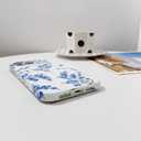 J.west Slim Floral for iPhone Air Case, Thin Soft TPU Protective Phone Cover, Aesthetic Blue Flower Pattern Girly Case