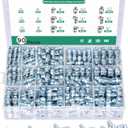 90PCS SAE & Metric Grease Fittings Assortment, Zerk Grease Fittings Kit NPT 1/4" 1/8" M6 M8 M10 Straight 45 90 Degree Grease Gun Fittings
