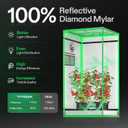 VIVOSUN S224 2x2 Grow Tent, 24"x24"x48" High Reflective Mylar with Observation Window and Floor Tray for Hydroponics Indoor Plant for VS1000