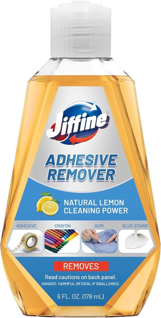 2 x Original Adhesive Remover - 6 Ounce - Surface Safe for Removing Stickers, Labels, Decals, Residue, Tape, Gum, Grease, Tar, Crayon, Glue