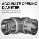 Stove Pipe, 90 Degree Corrugated Elbow 3. 14in Stainless Steel Chimney Flue for Outdoor Camping Stove