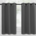 Grey Black Out Short Curtains 41.5x45 inch