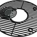 CANDANA 19.5" Round Grill Grate Cast Iron for Akorn Kamado Ceramic Grill, Louisiana Grills K24, Char-Griller 16620, Pit Boss K24, Grill Grates Replacement Parts (Black)